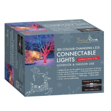 (Red/Blue) 100 LED Christmas Connectable Super Long String Lights - 2 Colour Options