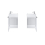 Bathroom Vanity Unit with Basin 400 Sink Wall Cabinet White Gloss Avir 3