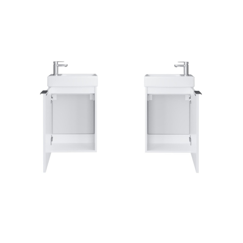 Bathroom Vanity Unit with Basin 400 Sink Wall Cabinet White Gloss Avir 2