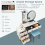 Casart Dressing Vanity Table Stool Set W/ 3-Color Lighted Mirror &Drawer Chest 5