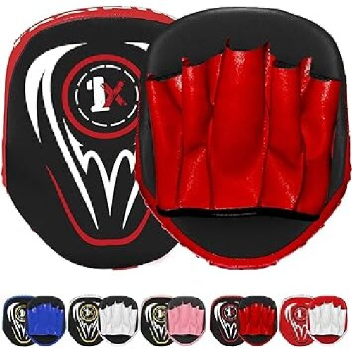 (Red/Black) Boxing Focus Pads Punching Mitts Punch Pads