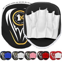 (White/Black) Boxing Focus Pads Punching Mitts Punch Pads