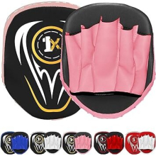 (Pink/Black) Boxing Focus Pads Punching Mitts Punch Pads