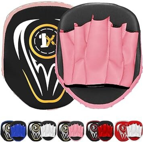(Pink/Black) Boxing Focus Pads Punching Mitts Punch Pads