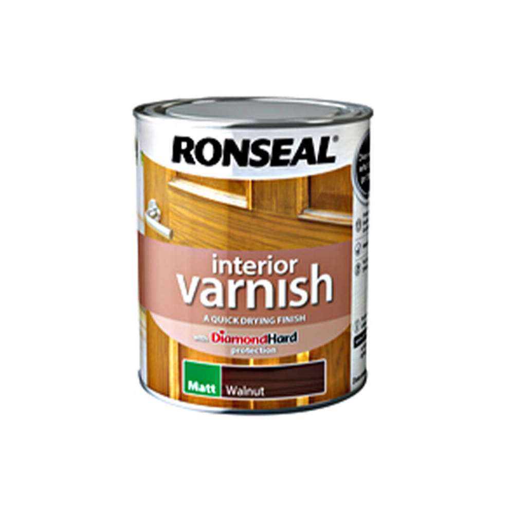 Ronseal Interior Varnish Matt, Walnut - 750ml