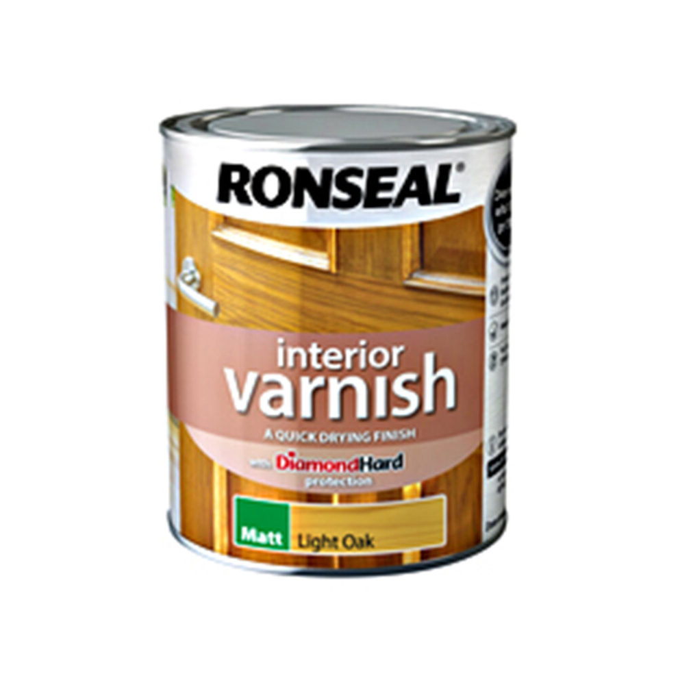 Ronseal Interior Varnish Matt, Light Oak - 750ml