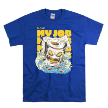 (X-Large, Blue) Toiler Paper I Love My Job Labor Day Men Women Unisex Top T Shirt