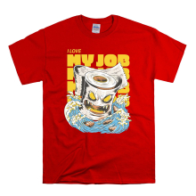 (XXXX-Large, Red) Toiler Paper I Love My Job Labor Day Men Women Unisex Top T Shirt