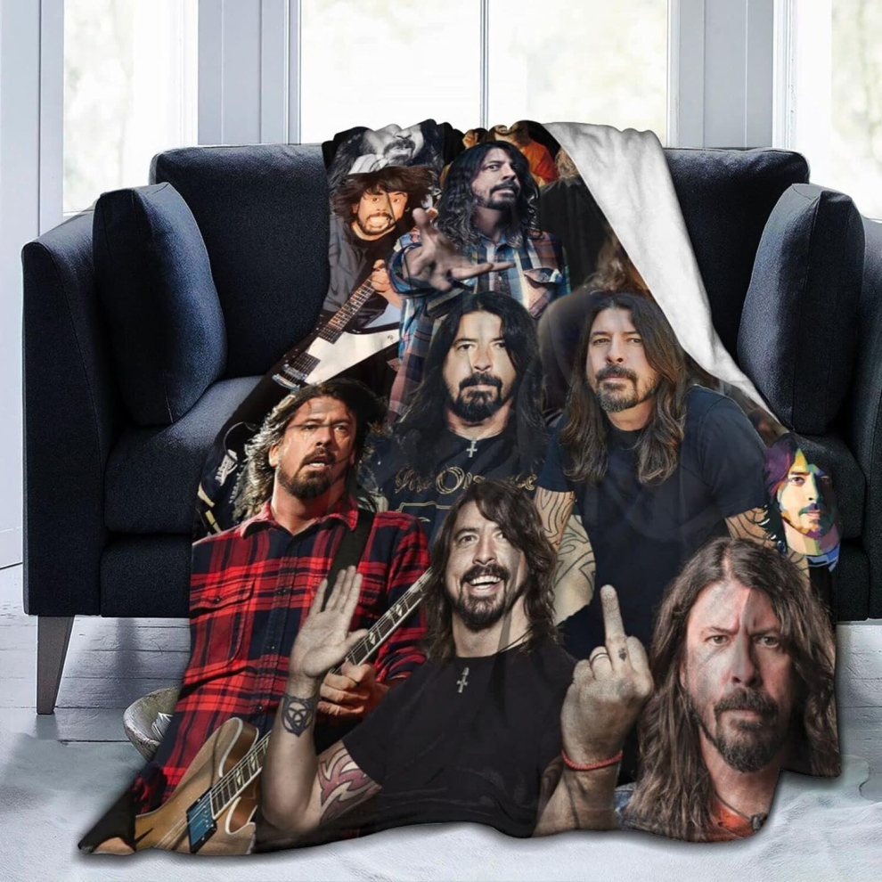 (200CM X 150CM) Ultra-Soft Flannel Dave Blanket David Eric Singer Grohl Collage Throw Blanket for Men/Women Home Decor/Gift 80X60 in