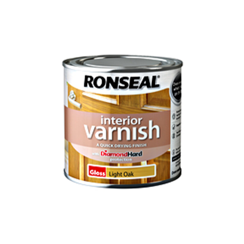 Ronseal Interior Varnish Gloss, Light Oak - 750ml