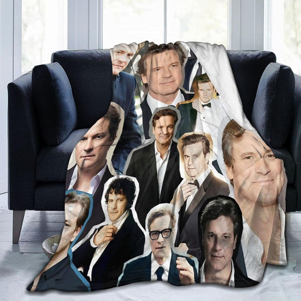 (125CM X 100CM) Colin Firth collage13 Soft and Comfortable Warm Fleece Blanket for Sofa, Bed, Office Knee pad,Bed car Camp Beach Blanket Throw Blanket