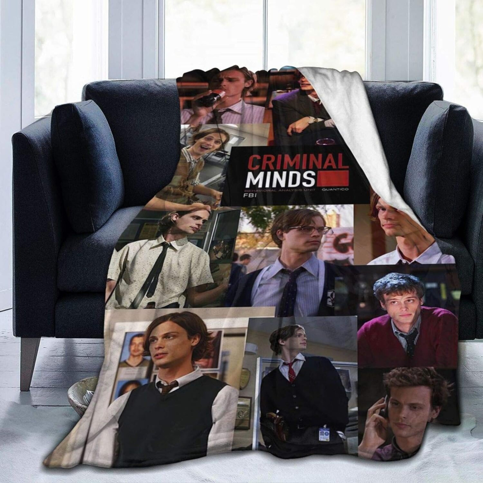 (150CM X 125CM) Matthew Gray Gubler  Criminal Minds Throw  Flannel s for Couch Bed Living Room 50X40 in