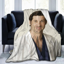 (150CM X 125CM) Soft Plush Throw Derek Shepherd McDreamy Fleece s for Sofa Bed Travel 80"x60"