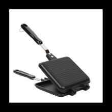 Sandwich Maker, Non-Stick Hot Sandwich Maker Grill Pans with Handle Aluminum Flip Pan for Home Kitchen