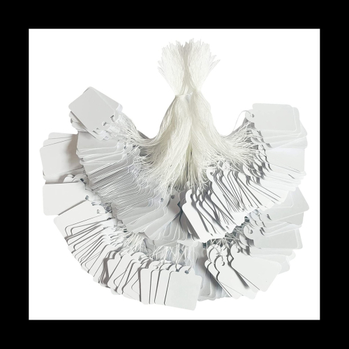 1000Pc Price Tags with String Attached White Marking Tag