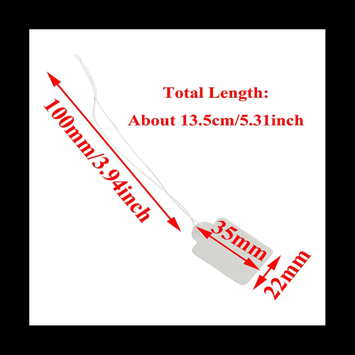 1000Pc Price Tags with String Attached White Marking Tag 1