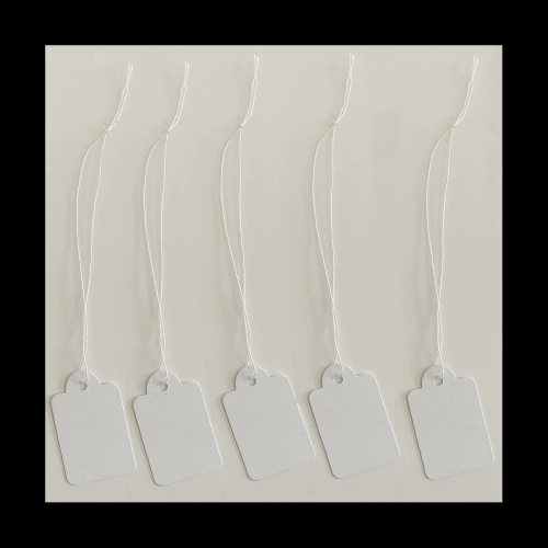 1000Pc Price Tags with String Attached White Marking Tag 2