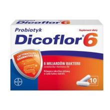 Dicoflor 6x10 Capsules - Lactobacillus rhamnosus GG, 6 Billion CFU per Capsule, Supports Gut Microbiota During Antibiotic Use (Adults & 3+)