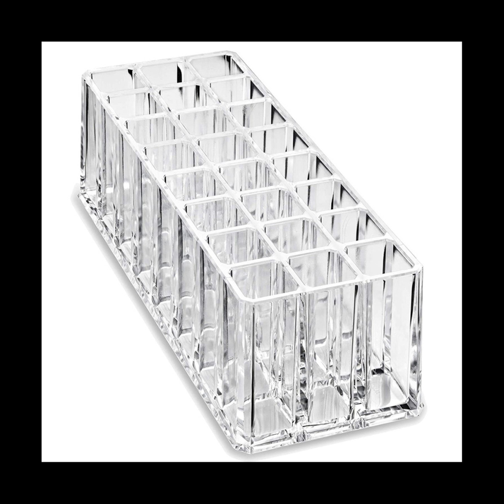 Organizer Acrylic Travel Perfume Holder Beauty Scent Holder 24 Space Clear Tall Organization Container Storage