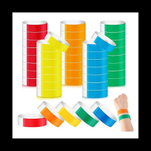 500 Pieces Colored for Events Wrist Bands Paper Bracelets