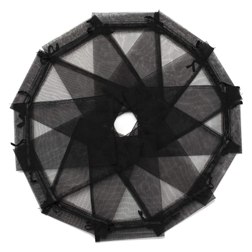 100PCS Black Organza Gift Bags 9X12cm, for Jewelry Makeup Candy