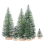 25PCS Miniature Artificial Christmas Trees 5 Sizes,with Wooden Base 1