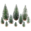 25PCS Miniature Artificial Christmas Trees 5 Sizes,with Wooden Base 2