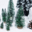 25PCS Miniature Artificial Christmas Trees 5 Sizes,with Wooden Base 3
