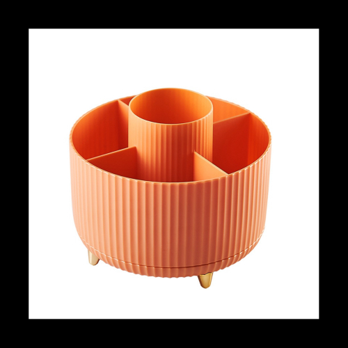Desk Pencil Pen Holder 360¡ã Rotating Pencil Organizers - Orange