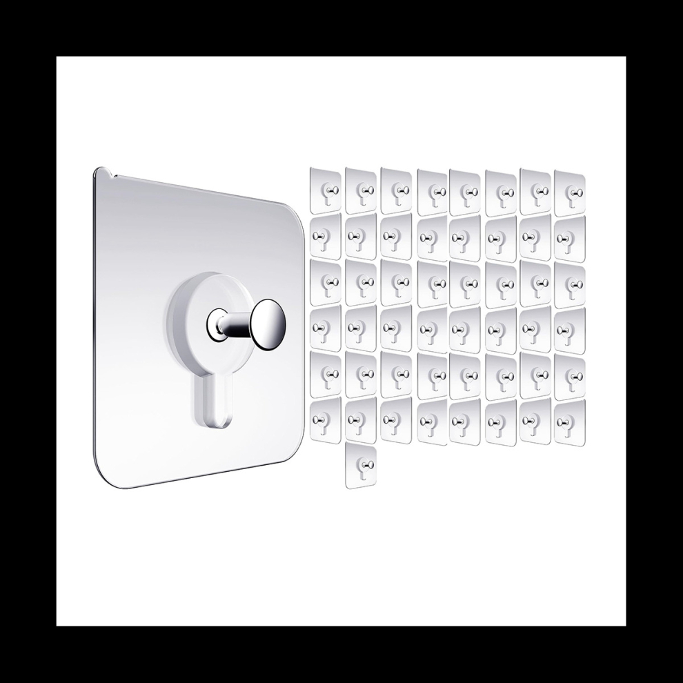 Wall Hangers Without Nails, Wall Hooks For Hanging, 50 Packs Adhesive Wall Hooks, Picture Hangers For Living Room 4763391282009