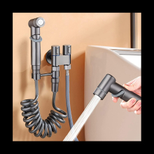 1-In-2-Out Dual Control Valve Mini Multi-Function Faucet Mini Shower Pressure Bathroom Faucet Kit for Bidet and Shower-A