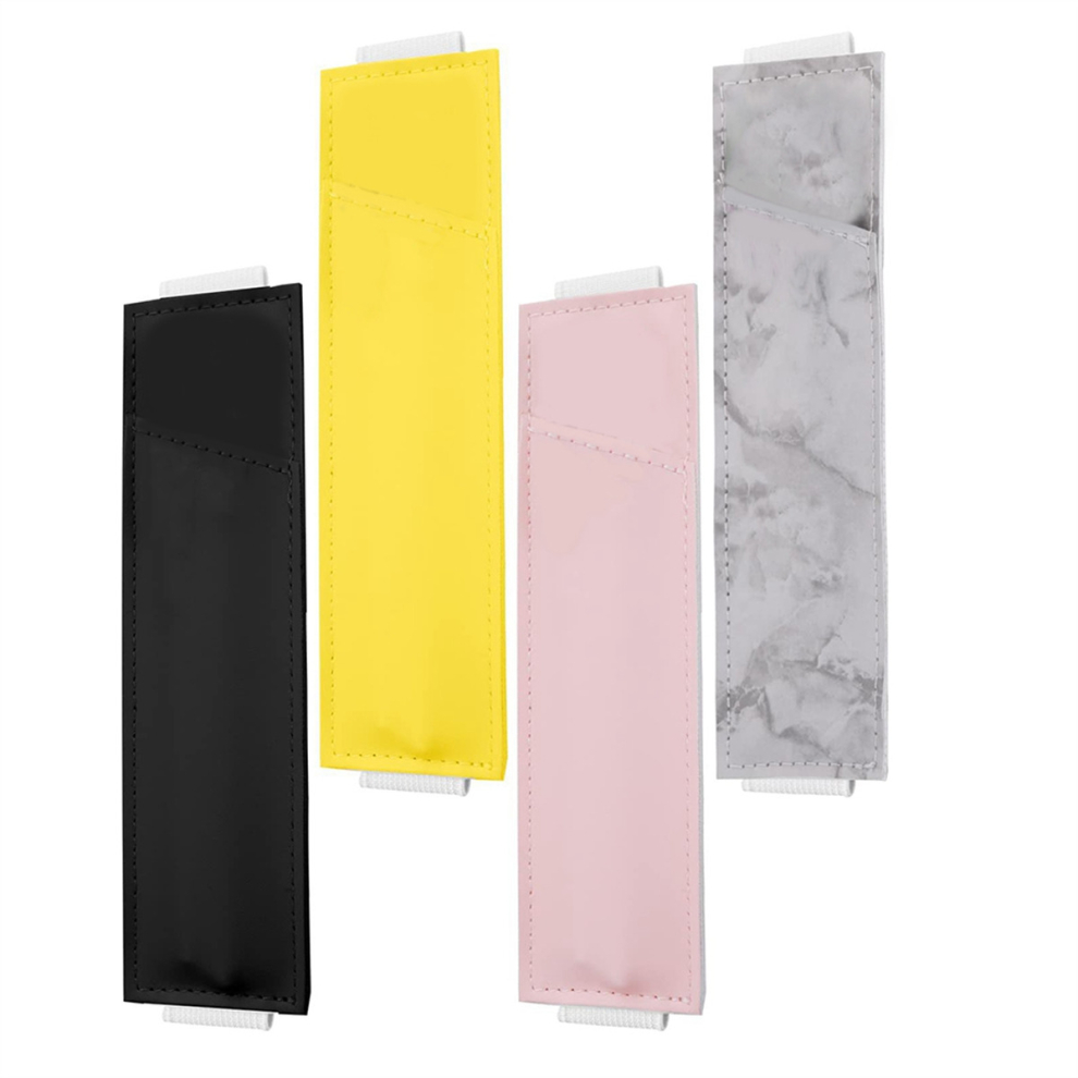 4Pcs Adjustable Elastic Band Pen Holder PU Leather Pen Sleeve Pouch