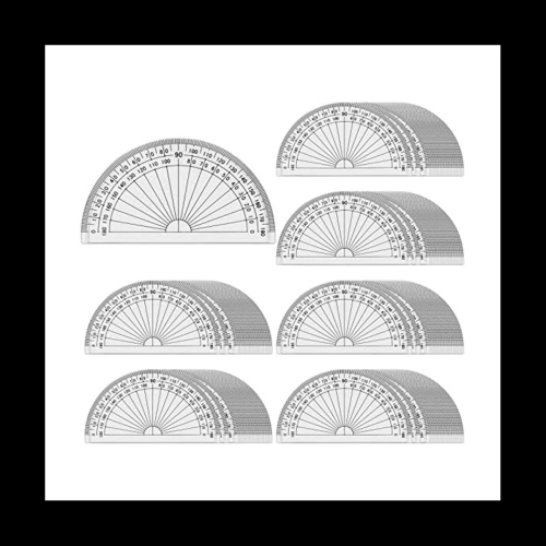 100 Pcs Math Protractors Protractor 180 Degrees, Set for Engineering