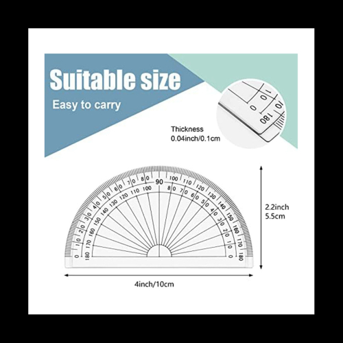 100 Pcs Math Protractors Protractor 180 Degrees, Set for Engineering 1