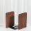 Walnut Wood Book Ends, Heavy Duty Bookends 4