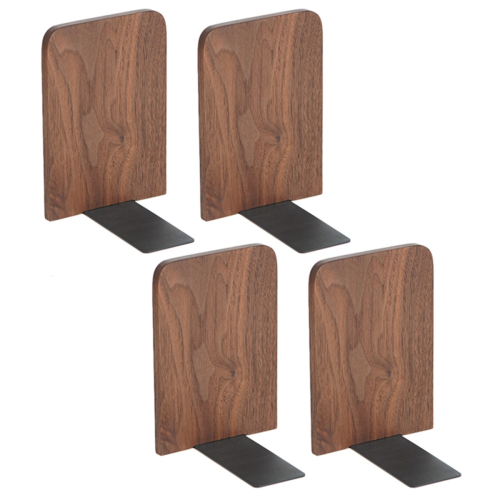 Walnut Wood Book Ends, Heavy Duty Bookends