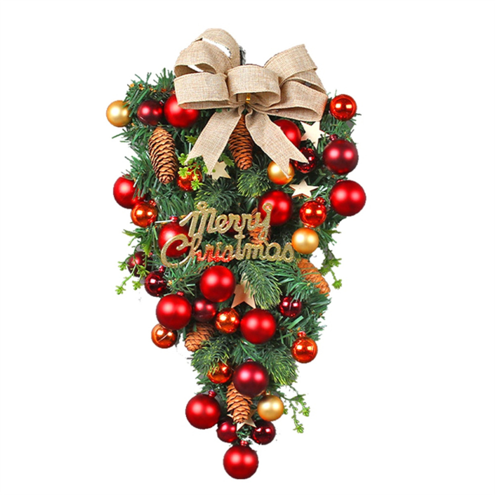 Tlily Christmas Wreath Decorative Ornament Christmas Artificial Wreath