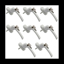 8 Window Handles, Shaft Length 35 mm, Lockable Window Handles in the Tilted, Child Safety Window Closed Window Lock