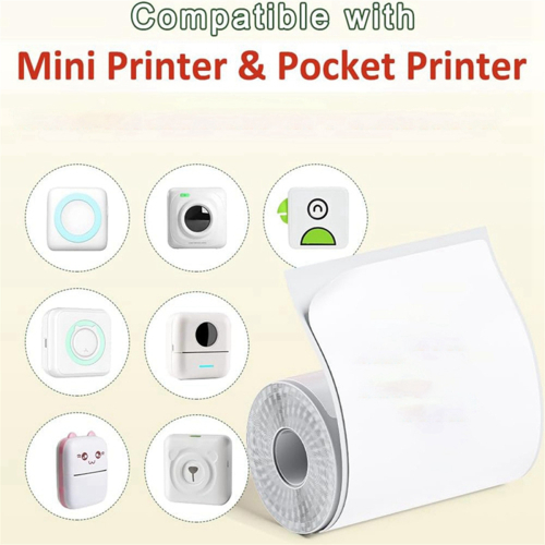 Mini Printer Paper for Inkless Bluetooth Printer 57mm x 30mm, 6 Rolls 1