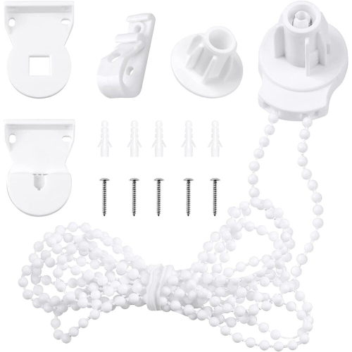 Roller Blind Fittings Kit, Roller Blinds Brackets with Beaded Chain, Curtain Roller Accessories for Windows Replacement