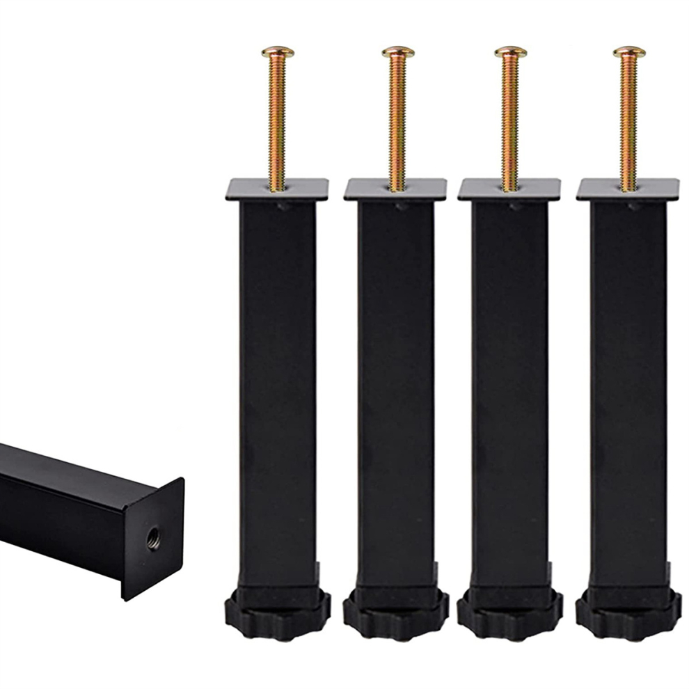 4Pcs Metal Furniture Support Legs, Adjustable Height 20 to 22cm Heavy Duty Bed Center Frame Slat Feet-image-OPC-PCNR7K9-NEW
