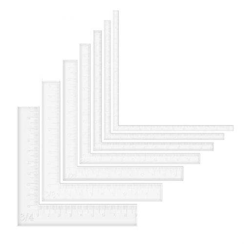 7Pcs/Set Paper Card Corners Helpers Positioning Tools Acrylic Rulers