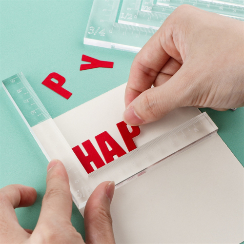 7Pcs/Set Paper Card Corners Helpers Positioning Tools Acrylic Rulers 2