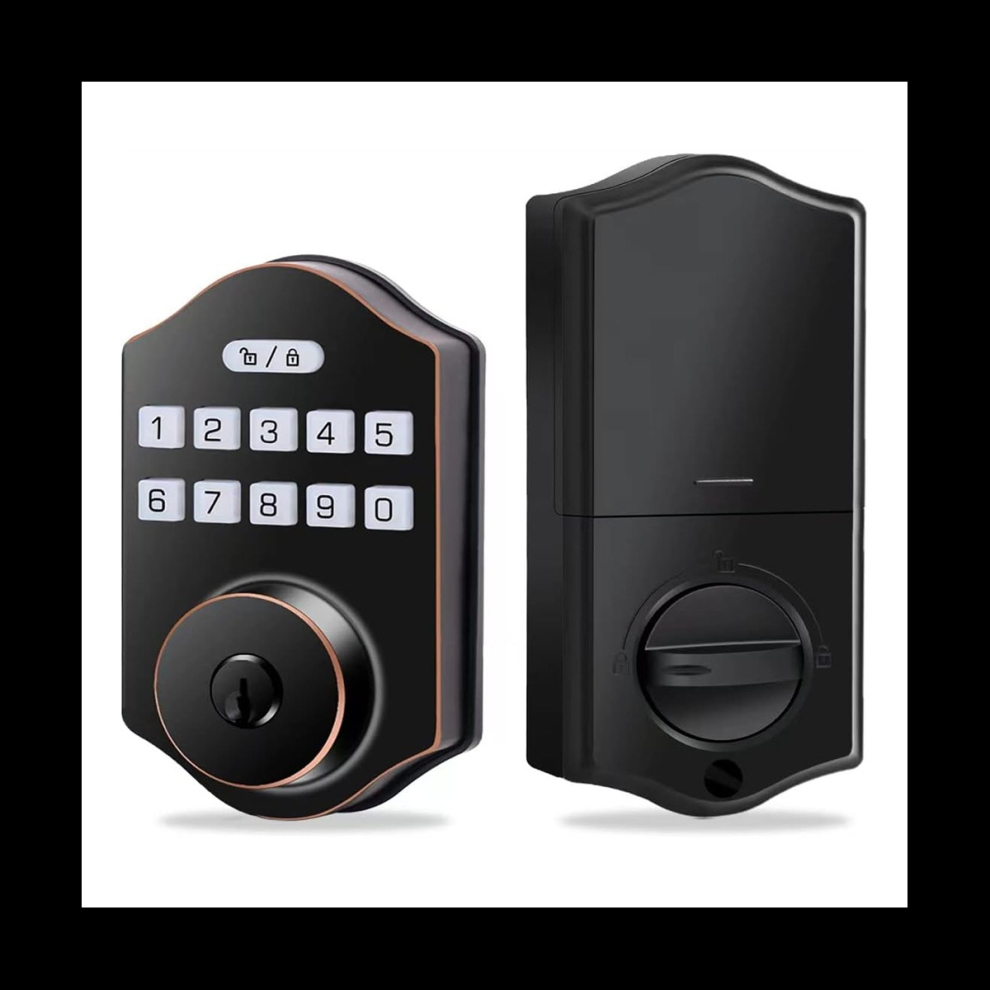 Keyless Entry Door Lock, Electronic Deadbolt With Keypad, Auto Front Door Lock, 100 Users Codes With Anti-Peeking 4763391295702
