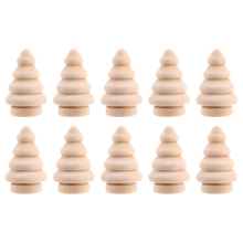 Blank DIY Wooden Christmas Tree Peg Dolls Party Cake Pack of 10