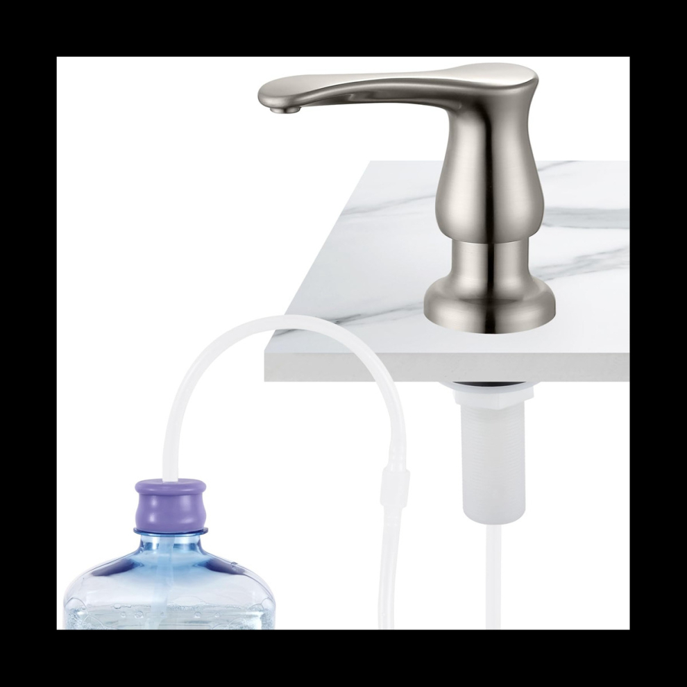 Kitchen Sink Soap Dispenser Brushed Nickel,Under-Sink Soap Dispenser 4763391216325