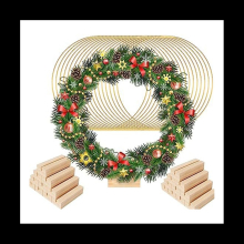 20Pieces 12 Inch Metal Floral Hoop Centerpieces with Holders