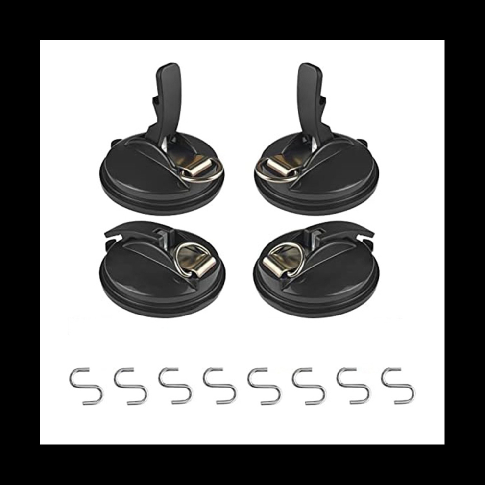 4Pcs Heavy Duty Suction Cup Anchor Strong Suction Cups With Hooks For Fixing Car Awnings, Smoothing On Glass/Tiles 4763391296204