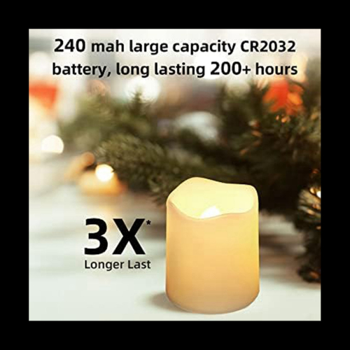 Flammenlose Wunschkerzen, 24 Kerzen mit Batterien 1