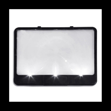 Candy AS-SEEN-ON-TV Full Page Book Magnifier and Light to See Pages 3X Bigger, Optical Grade, Anti- Black